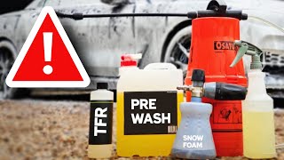 Snow Foam VS Traffic Film Remover TFR VS Citrus Pre Wash  Which is the Best for Car Detailing [upl. by Fey169]