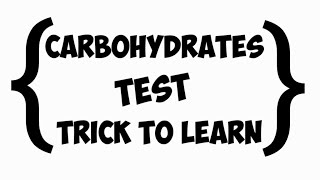 TRICK to learn test for carbohydrates [upl. by Ajidahk]