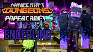 cómo hacer al Enderman enderling minecraft dungeon papercraft [upl. by Assenna765]