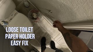 Loose Toilet Paper Holder Easy Fix [upl. by Masterson542]