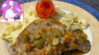 Recette Facile de Côte de Porc Sauce Charcutière [upl. by Acinna]