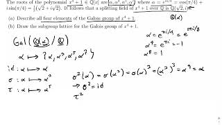 Galois Extensions An Example of Finding a Galois Group [upl. by Anelav698]