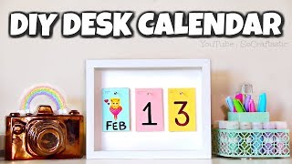 DIY DESK CALENDAR with paint samples  CRAFTY FRIDAY DIYS by SoCraftastic [upl. by Tilda]