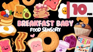 Baby Sensory Video Breakfast Baby  Animated Food  Visual Stimulation and Entertainment [upl. by Sidnal941]