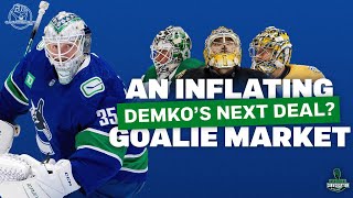 The NHL goalie market is EXPLODING whats it mean for Thatcher Demkos next deal [upl. by Latsyrhk]