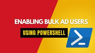 enabling bulk ad users with PowerShell script [upl. by Rahs]