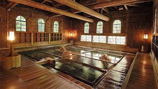 150YearOld Japanese Hidden Onsen Featuring Multiple Wooden Baths  Hoshi Onsen Chojukan [upl. by Procora771]