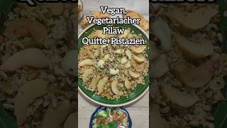 Veganer vegetarischer usbekischer PILAW Plov mit Quitte und Pistazien food [upl. by Ayram951]