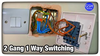 2 Gang Switch Used as 1 Way Switches Connections Explained  Taking the Feed to the Switch [upl. by Phares]