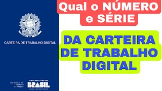 NÚMERO DA CARTEIRA DE TRABALHO DIGITAL ctpsdigital [upl. by Rasec]