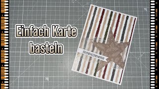 Einfache Karte basteln Weihnachten basteln mit Papier DIY cardmaking [upl. by Aitat]