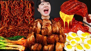 ASMR MUKBANG 직접 만든 양념 치킨먹방 스테이크 짜파게티 레시피 amp 먹방 FRIED CHICKEN AND BLACK BEAN NOODLES EATING SOUND [upl. by Lucian]