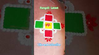 Rangoli Designs  Diwali Rangoli  simple rangoli Easy Rangoli  shortsfeed shorts shortrangoli [upl. by Relyk114]