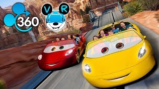 Disneyland VR 360º Radiator Springs Racers in Carsland 4k 360 Ride Through POV [upl. by Attecnoc]