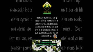 CONSIDER THE LILIES OF THE FIELD  JESUS SPEAKS JAMAICAN PATWA [upl. by Jenna]