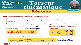 Résumé Cinématique du solide S3 [upl. by Torrin]