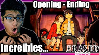 TEMAZOS INCREIBLES 🔥  ERASED OPENING y ENDING REACCIÓN [upl. by Bacon]