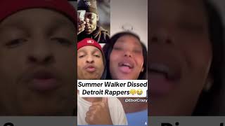 Summer Walker Diss Detroit Rappers‼️😭 [upl. by Roz]