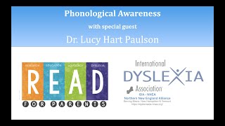 READ for Parents Presents Phonological Awareness with Dr Lucy Hart Paulson August 9 2023 [upl. by Ehgit]