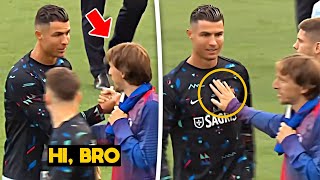 Cristiano Ronaldo meet Luka Modrić at Friendly Match 😍❤️ [upl. by Ddarb817]