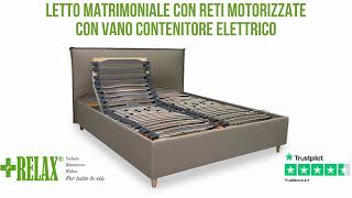 Letto Matrimoniale Con Rete Motorizzata e Vano Contenitore Elettrico [upl. by Ldnek]