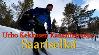 Saariselkä hiihto Pitkiä lasketteluja Lapissa Inarissa [upl. by Patrizius914]