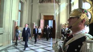 Incontro del Presidente Giorgio Napolitano con il Re Felipe VI e la Regina Letizia di Spagna [upl. by Sanjay]