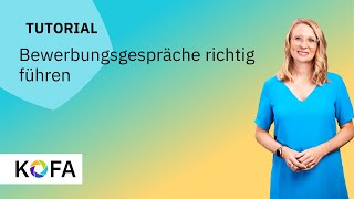 Bewerbungsgespräche richtig führen [upl. by Ymarej]