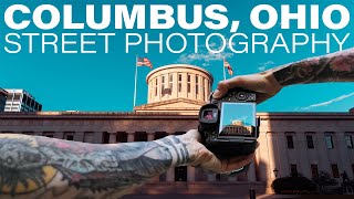 Street Photography in Columbus Ohio at Sunset  Canon R5 24 105mm [upl. by Lehcir823]