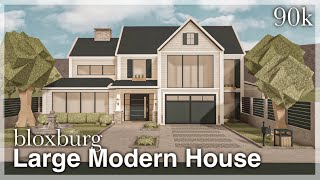 Bloxburg  Large Modern House Speedbuild exterior [upl. by Akimat]