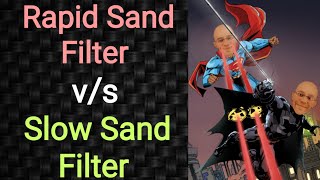 Difference between Rapid Sand Filter amp Slow Sand Filter  PSM lectures  Community Medicine lectures [upl. by Lorinda]