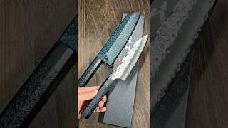 Yu Kurosaki R2 SENKOEI Bunka Knife 165mm with Indigodyed Wood Handle and Saya AITENMOKU [upl. by Ellennej326]