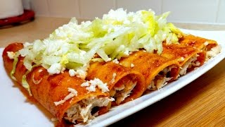 Easy Red Enchiladas  Enchilada Sauce Recipe  Enchiladas Rojas Facil [upl. by Yeffej]