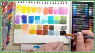 Swatching Monte Marte WATERSOLUBLE Oil Pastels swatching oilpastels montemarte artsupplies fun [upl. by Arza]