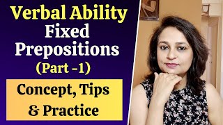 Fixed Prepositions in Verbal Ability  Placement Tests Jobs amp Exams Part 1Concept Tips Practice [upl. by Melva]