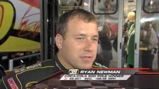 2009 CocaCola 600  Ryan Newman Wins Pole [upl. by Oirramed584]