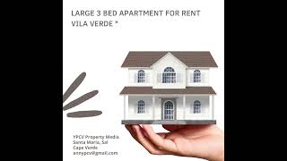 For Rent Large 3 Bedroomed Apartment Vila Verde Santa Maria Sal Cape Verde 600€ per month [upl. by Pulling]