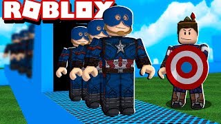 FÁBRICA DO CAPITÃO AMÉRICA NO ROBLOX Super Hero Tycoon [upl. by Tem]