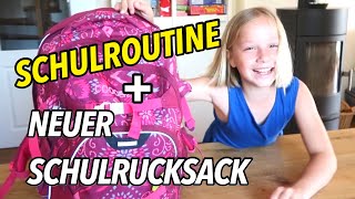 Isabels SCHULROUTINE und NEUER SCHULRUCKSACK  Kleine Familienwelt [upl. by Sirc864]