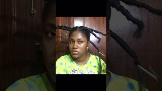 How to do African threading on natural hair protectivestyles shorts type4hair [upl. by Akinirt]