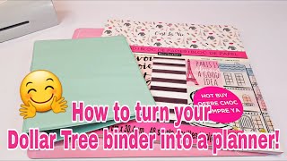 How to turn your Dollar Tree binder into a planner  Planning With Eli [upl. by Avitzur799]