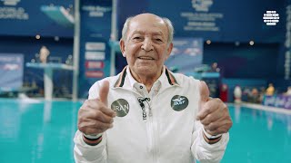 100 YEARS OLD DIVER  Taghi Asgari  Age is no barrier for Iranian diver [upl. by Driskill]