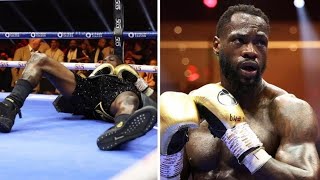 Deontay wilder knocked out in 5th round by Zhilei Zhang [upl. by Arun483]