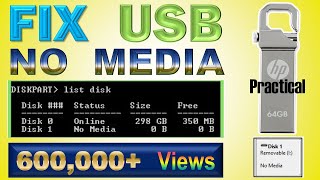 Fix USB Flash No Media error  Repair pendrive not show in computer  Recover USB flash  IT Adobe [upl. by Atterbury]