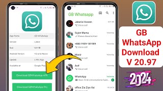 gb whatsapp download  whatsapp pro apk download  ios whatsapp for android 2024 [upl. by Annuahs]