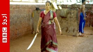 The swordfighting granny from India [upl. by Ahsiekim257]