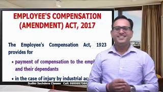 Amendment in Employee compensation act [upl. by Eula]