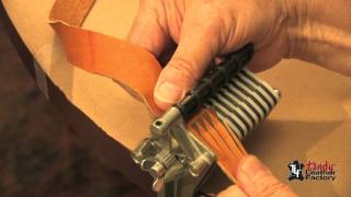 How To Use The Table Top Lace Cutter On Leather [upl. by Oag]