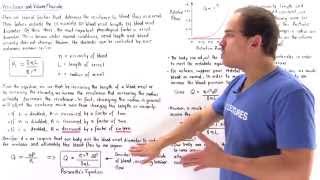 Resistance of Blood Vessels and Volume Flow Rate [upl. by Rodenhouse832]