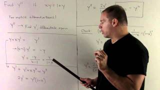 Implicit Differentiation 5  Higher Derivatives [upl. by Enimisaj384]